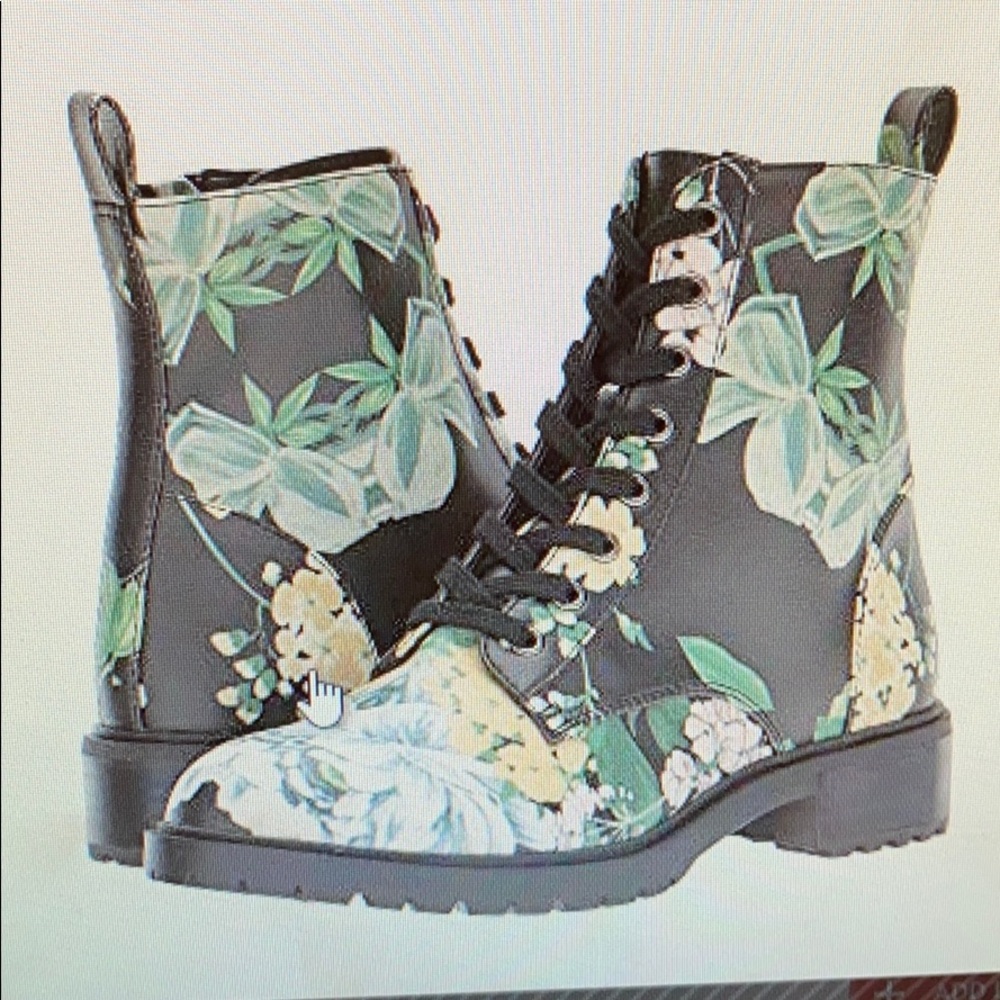 Steve Madden floral officer combat booties